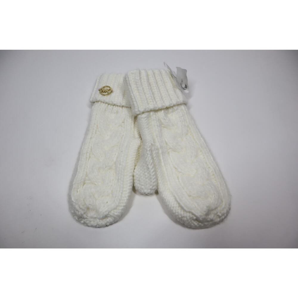 Michael Kors White‎ Cable Knit Mittens